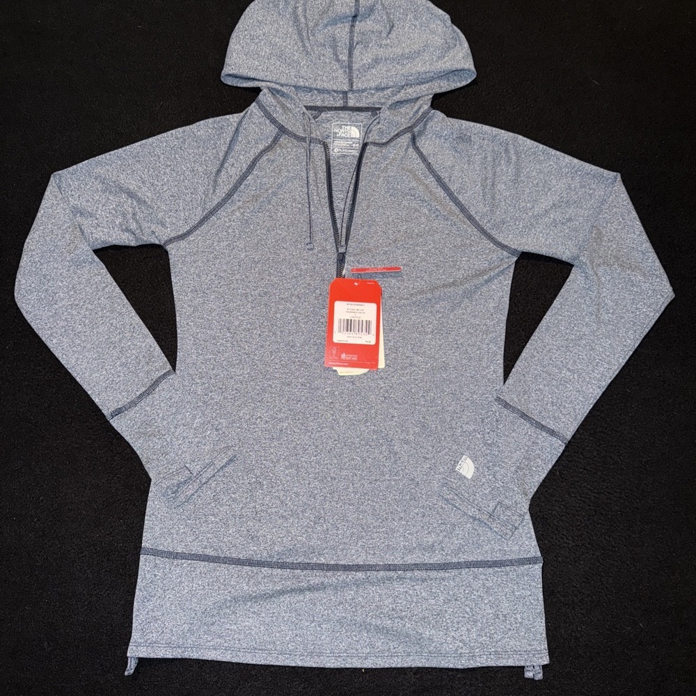 The North Face Shade Me Hoodie Grey FlashDry Pullover‎ Quarter Zip Women's S